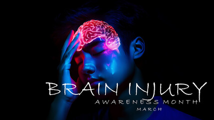 Brain Injury awareness month. Brain Injury concept.