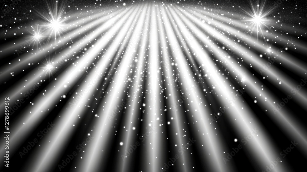 Poster dark gray background with scattered light spots and textures for visual enhancement and depth