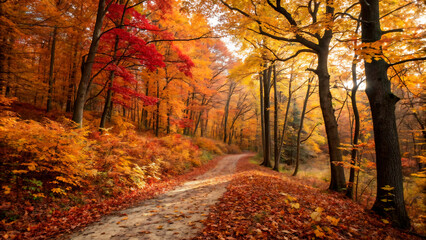 Naklejka premium autumn in the park