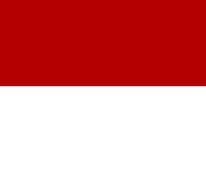 Indonesia's red and white flag. Vector, Illustration.