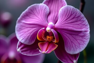 Obraz premium Close-up of a Vibrant Purple Orchid Blossom