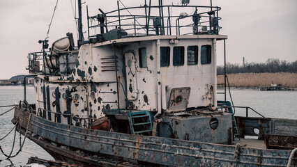 old ship ran aground in Ukraine