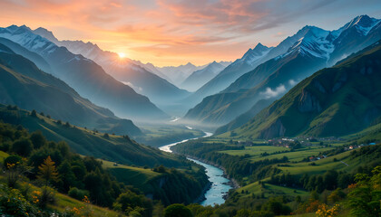 panorama of the mountains