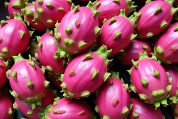 Fototapeta premium Close Up of Fresh Pink Dragon Fruits
