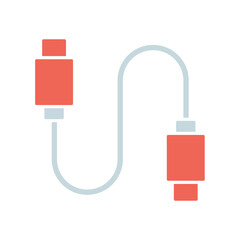 Icon a cable, isolated against a clean background.