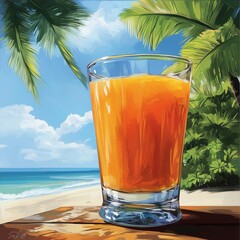 Summer special drinks by the beach