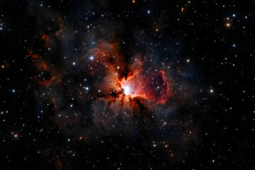 Fototapeta premium Cosmic Nebula Space Background Illustration
