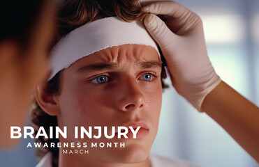 Brain Injury awareness month. Brain Injury concept.