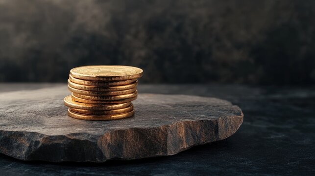 Gold coins on stone surface symbolizing wise investment opportunities