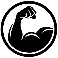 Muscle logo silhouette
