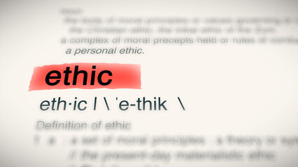 A close-up illustration of the word 