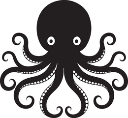 Octopus silhouette icon vector illustration
