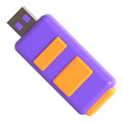 office usb drive 3d icon illustration
