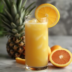 Refreshing Pineapple Orange Juice in Summer