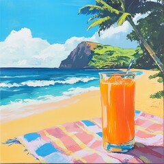 Summer coolness by the beach