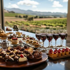 Wine and cuisine in the vineyard