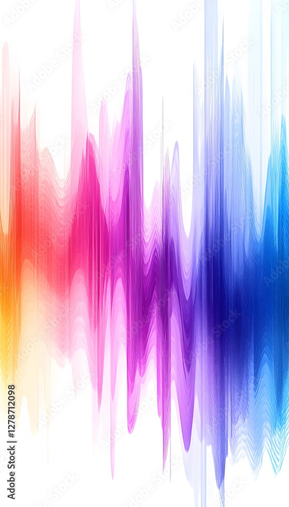 Poster colorful blurred lines create an abstract dripping spectrum design