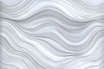White Wave Abstract 3D Background