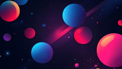 Dark Abstract Neon Smoke Background, Pink & Blue Gradient Aesthetic