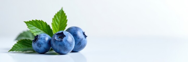 Obraz premium Single ripe blueberry, pristine white backdrop, macro, still life