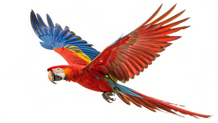 Fototapeta premium Majestic Scarlet Macaw in Flight