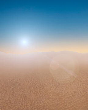 Beautiful desert background illustration soft colors sand dunes in the desert