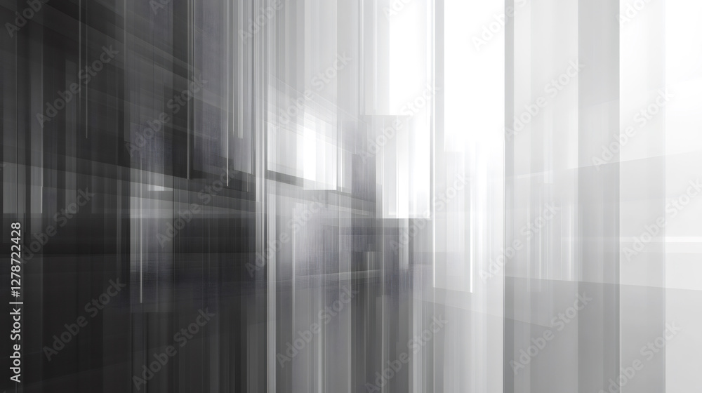 Aufkleber geometric lines intersecting, revealing architectural composition through minimalist perspective and