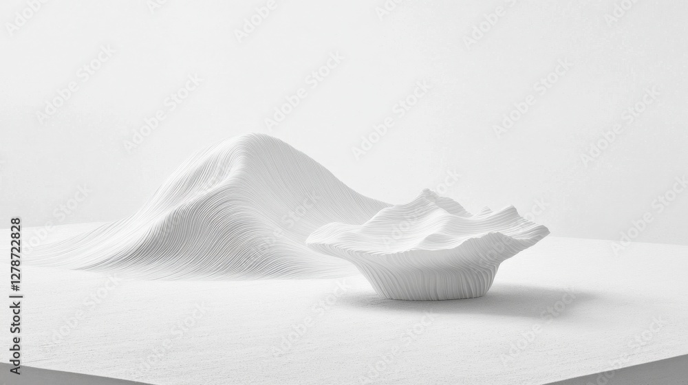 Poster minimalist gray background with soft wave-like shading in modern design for artistic and aesthetic p