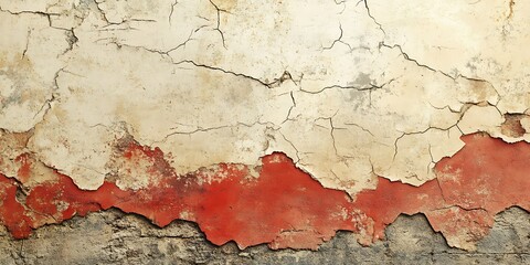 Obraz premium Old Wall Texture with Red Paint