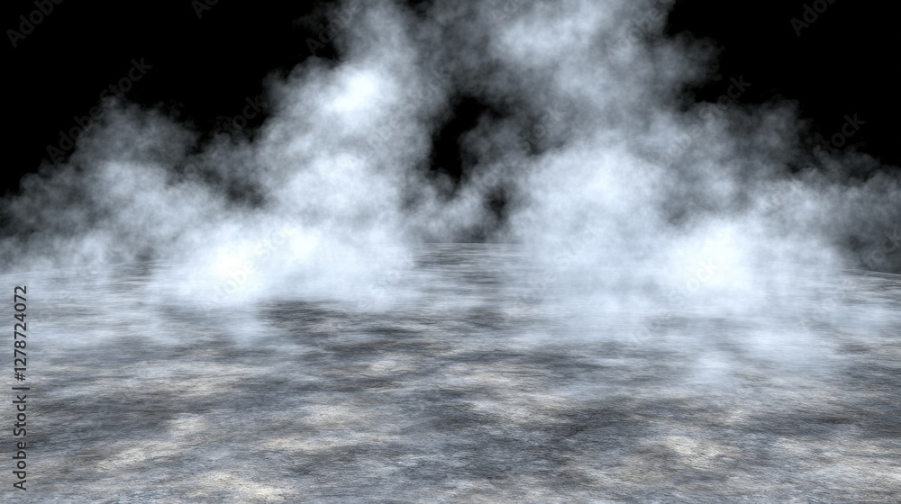 Poster misty gray gradient background with foggy atmosphere for atmospheric and creative projects