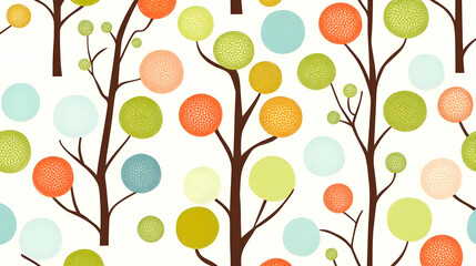 Colorful Circle Tree Illustration