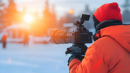 Winter Filming Cinematic Camera