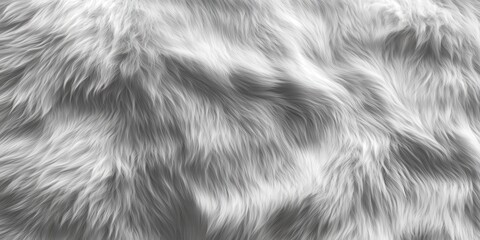 Elegant black and white illustration showcasing layered fur textures; top layer stands out while darker underlayers add depth and dimension. Intricate detailing evokes a tactile, luxurious feel