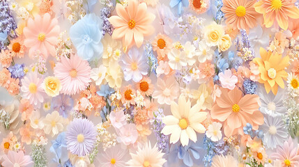 Pastel Flower Background Illustration