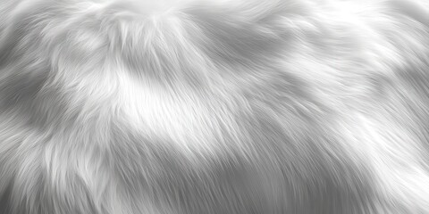 Delicate swirls of gray and white fur dance in a close-up view, showcasing softness and fluffiness. Smooth, wavy lines add depth to this plush texture