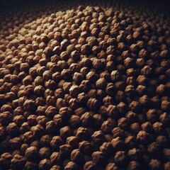 Obraz premium Close-up view of a large quantity of chickpeas.&nbsp; 