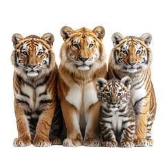 set of Tiger isolated on transparent background