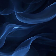 Obraz premium Elegant Blue Waves: A Modern Abstract Art Piece Featuring Flowing Lines on a Dark Backdrop.