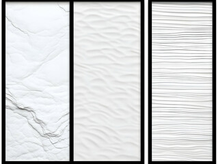 Fototapeta premium White Abstract Texture Triptych Illustration