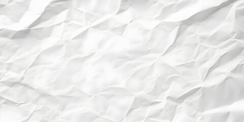 White Crumpled Paper Texture Background