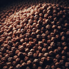 Obraz premium Close-up view of a large quantity of chickpeas.&nbsp; 