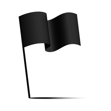 recommend clip art: Black vector flag silhouette waving