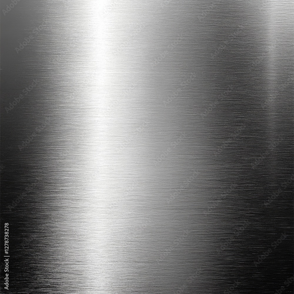 Poster textured silver metal background with light reflections and subtle grain, creating a modern, industr