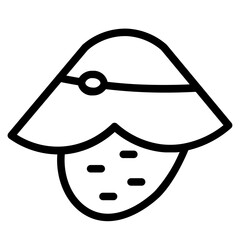 Fight Battle Helmet Line Icon