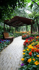 Serene Garden Path Illustration