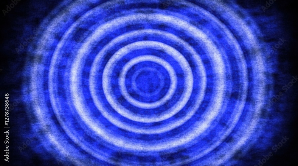 Poster faint circular pattern on a smooth azure blue background for creative artistic designs
