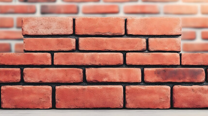 Obraz premium Red Brick Wall 3D Illustration