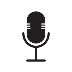 microphone icon design vector template illustration