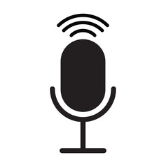 microphone icon design vector template illustration