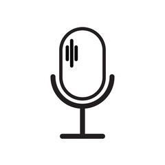 microphone icon design vector template illustration